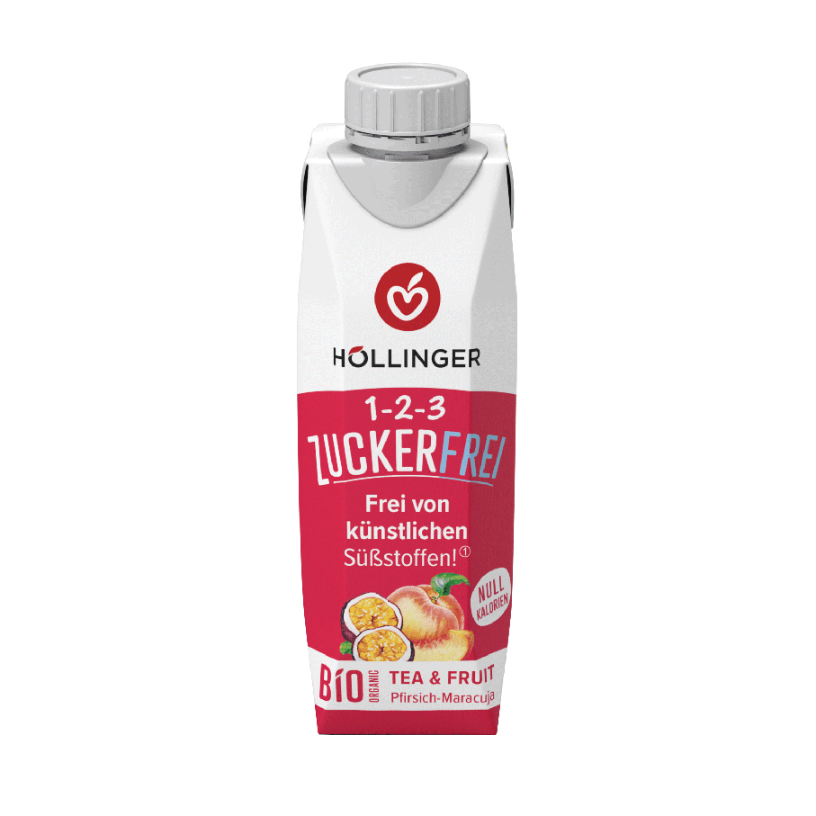 Bio 123 ZUCKERFREI Pfirsich Maracuja 300 ml